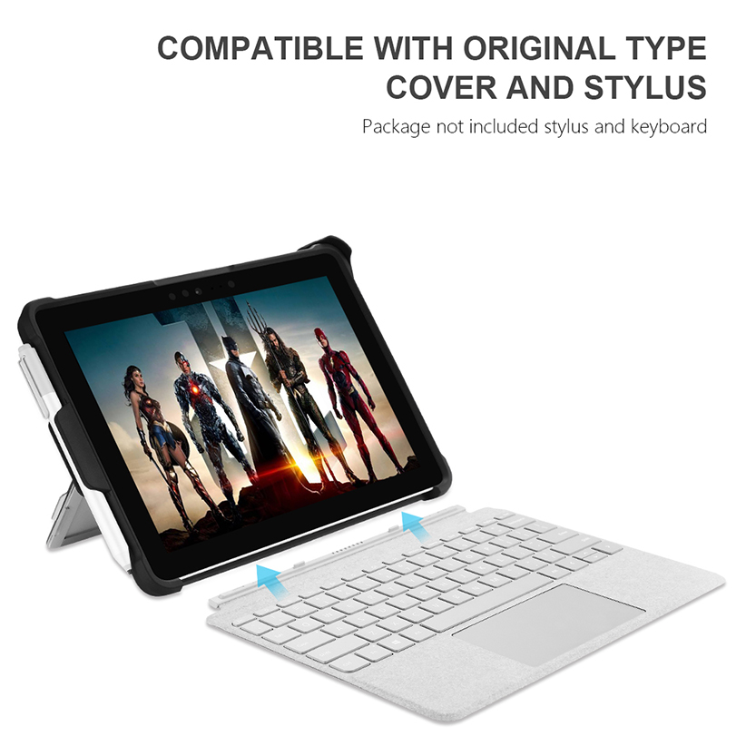 Shockproof Protective Cover Case for  13 Inch Microsoft Surface Pro 8 (2021 Release),Protective Rugged Cover Case, with Surface Pen Holder and Hand Strap, Compatible with Surface Pro Type Cover Keyboard